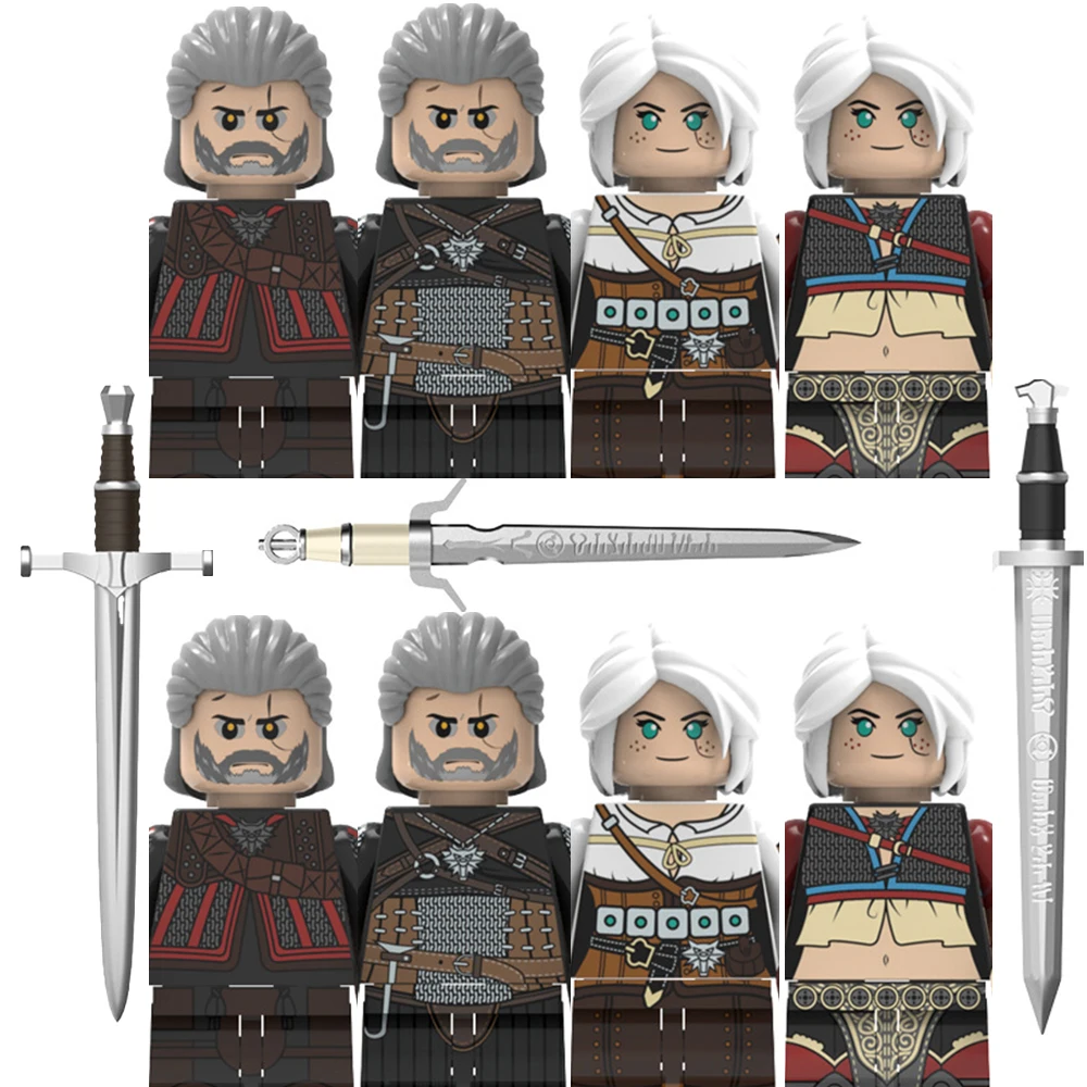 Bloques de Construcción The Witcher FT24-27 Geralt, Figuras de Acción Miniatura DIY de Red Dead Redemption, Regalos de Navidad