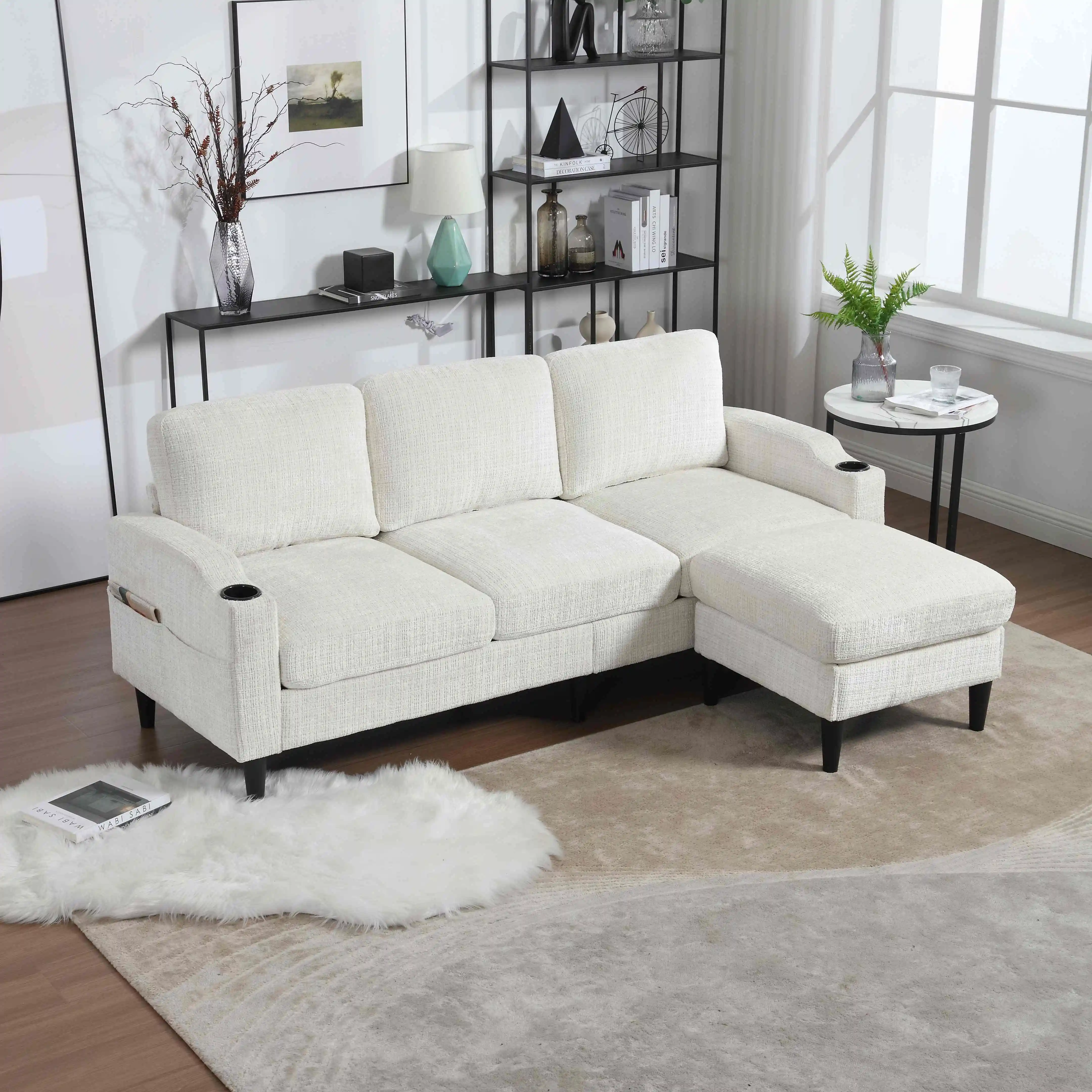 KOMHTOM Elegante sofá de terciopelo para