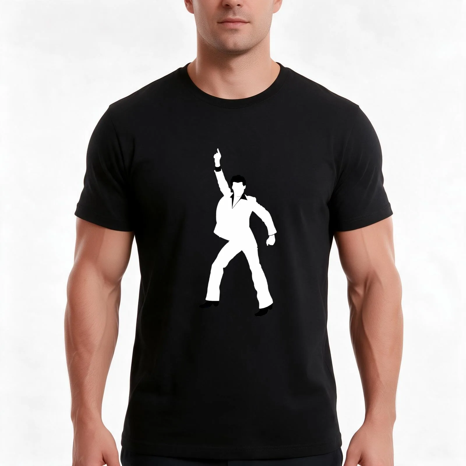 Saturday Night Fever T-Shirt, Summer Casual Cotton Tee, Oversized Streetwear Tops, Vintage Graphic Print, Loose Fit Short Sleeve
