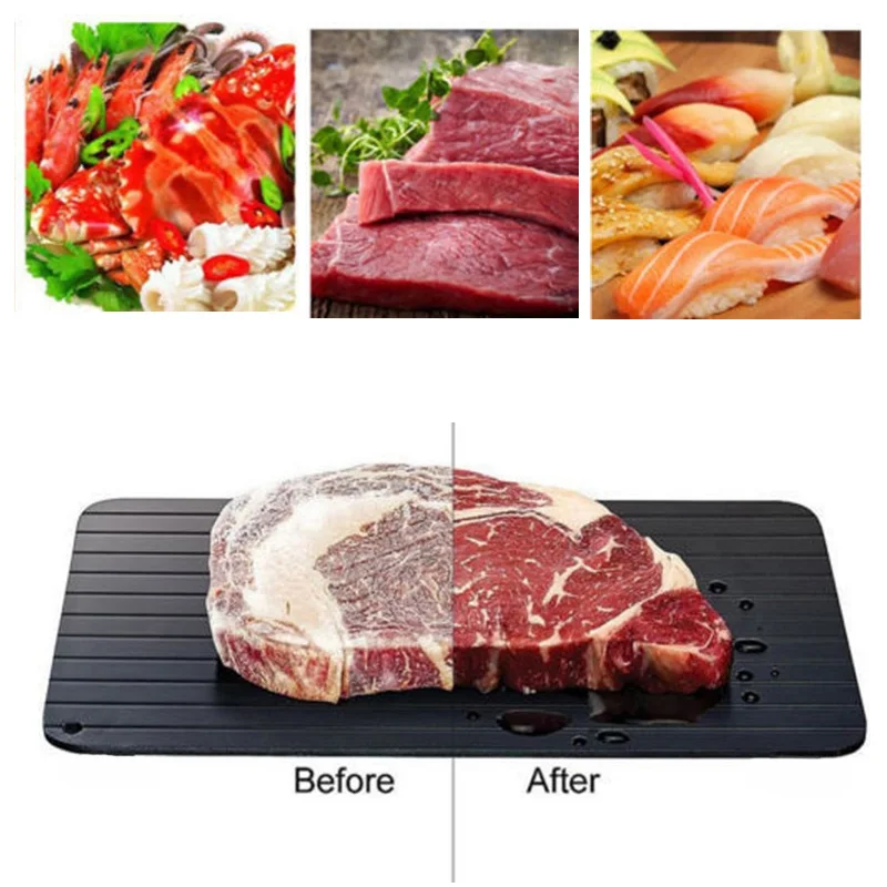 

Quick Thawing Board Fast Defrosting Board Defrost Tray Thaw Frozen Food Meat Fruit Rapid Defrost Plate 3mm Defrosting Table