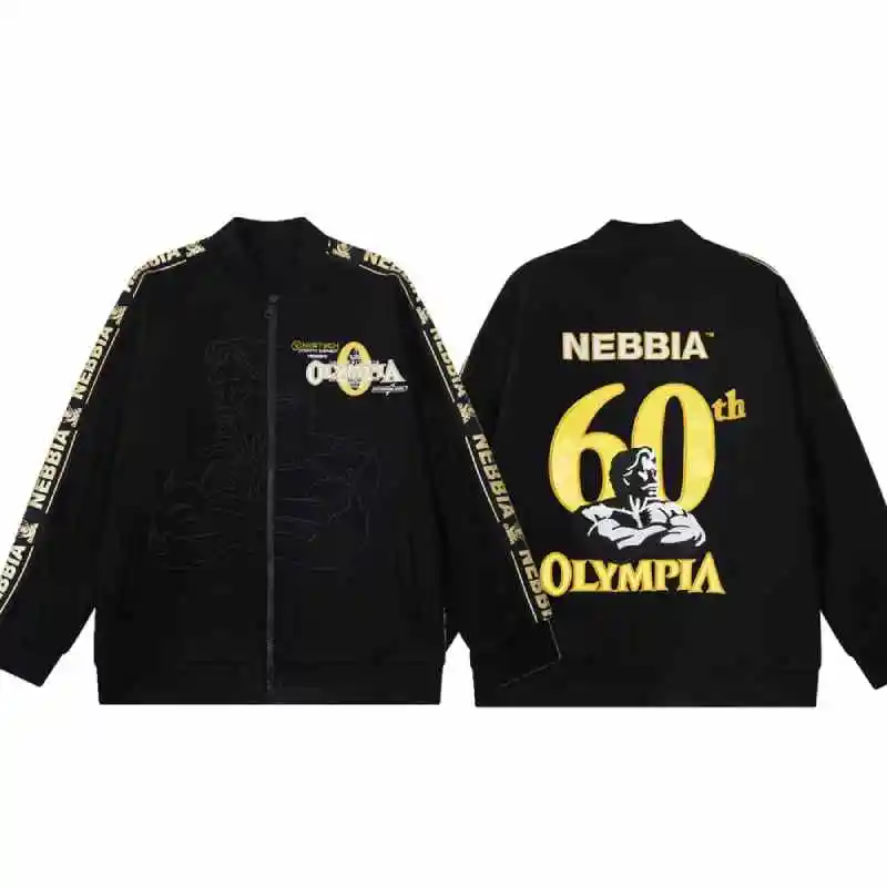 2024 Latest 60th Anniversary Olympia Embroidered Hoodie Sweater Fitness Bodybuilding Athlete