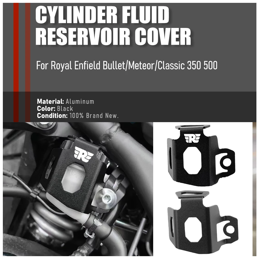 

Motorcycle Rear Brake Fluid Reservoir Guard Cover Protector For Royal Enfield Bullet/Meteor/Classic 350 500 Oil Tank Protection