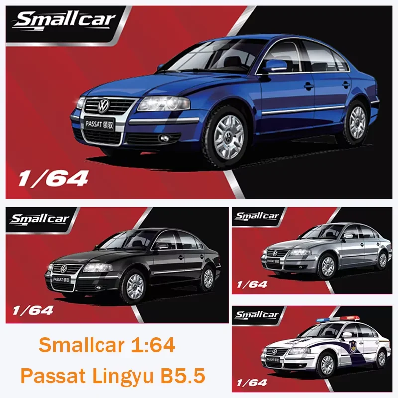 Modelo de Auto a Escala 1:64, Smallcar Passat Lingyu B5.5, Aleación, Alta Simulación, Juguete Coleccionable