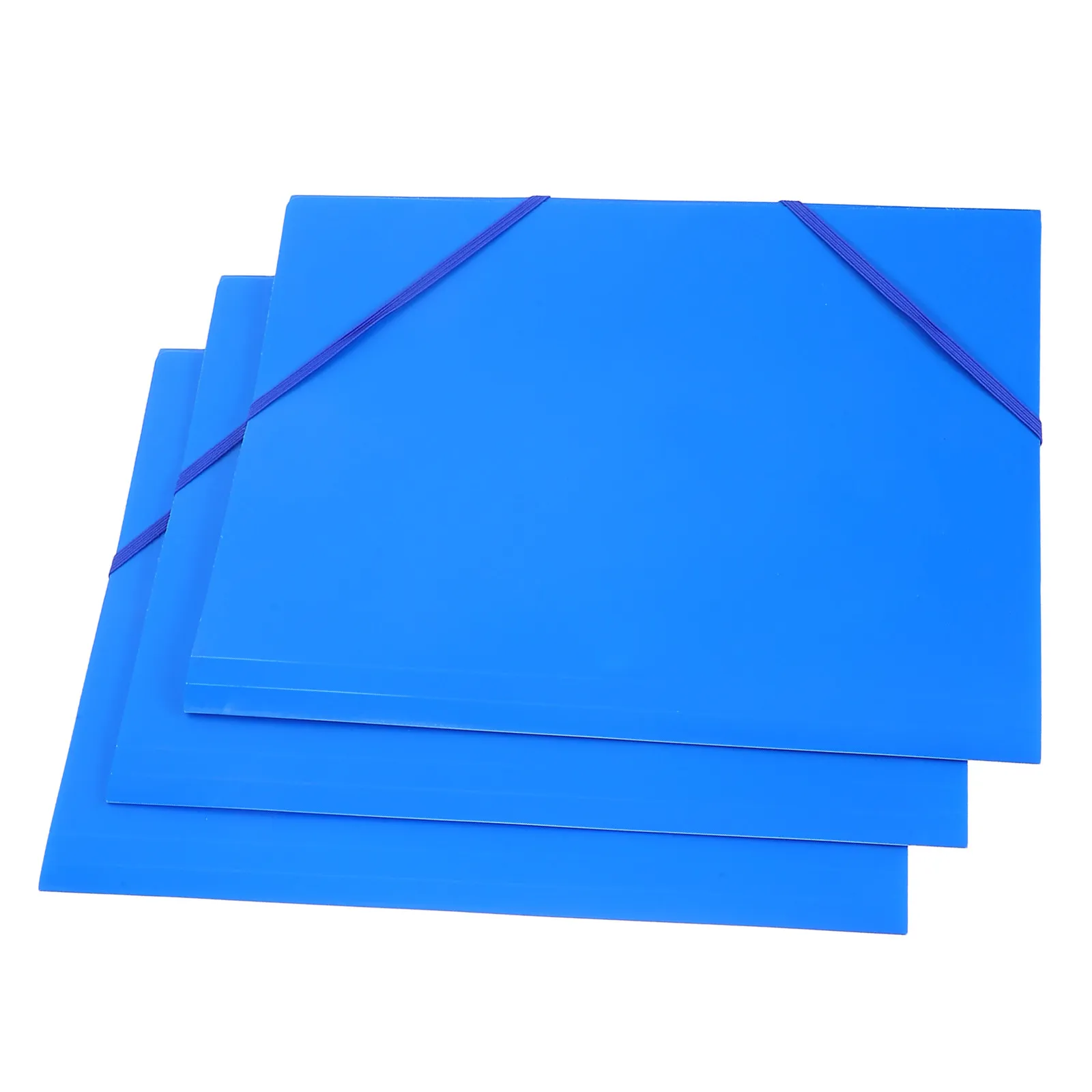 

3Pcs Document Organizer Folder A4 Size Foldable Elastic Strap Secure Hold Portable File Holder for School Office Important
