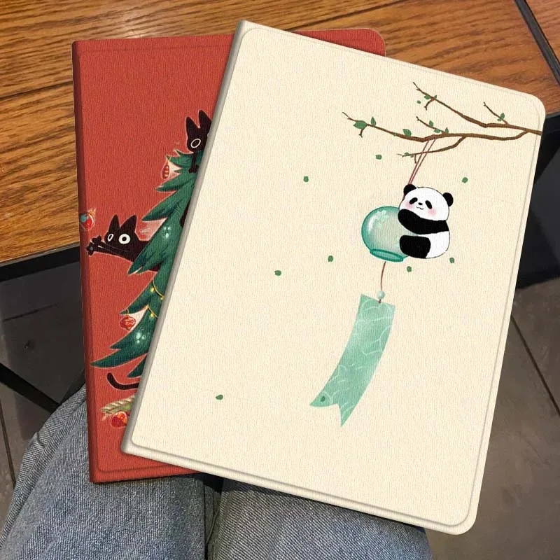 

Cat Christmas Tree Panda Gift For Honor Pad 8 V8 9 GT MagicPad 13 3 2 Tab MatePad Pro Air 12 X 12.6 Foldable Tablet Case