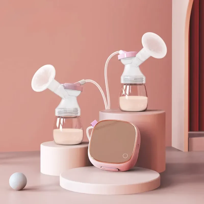 Portable Electric Breast Pump Silent 60dB Automatic Lithium Battery Baby Feeding Device Fully Auto Suction with 5 Year