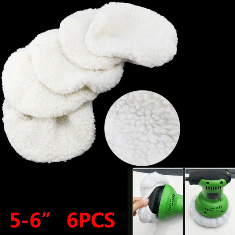 Washable Polishing pad Reusable Soft Bonnet Buffer 5-6 Inch Cleaning Car Accessories Tool Detailing Automotive