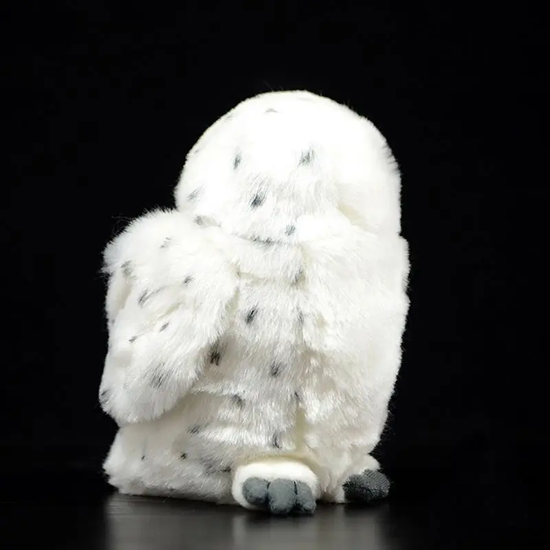 18cm High Cute Small Snowy Owl Plush Toys Real Life White Owl Birds Stuffed Animals Toy Gifts