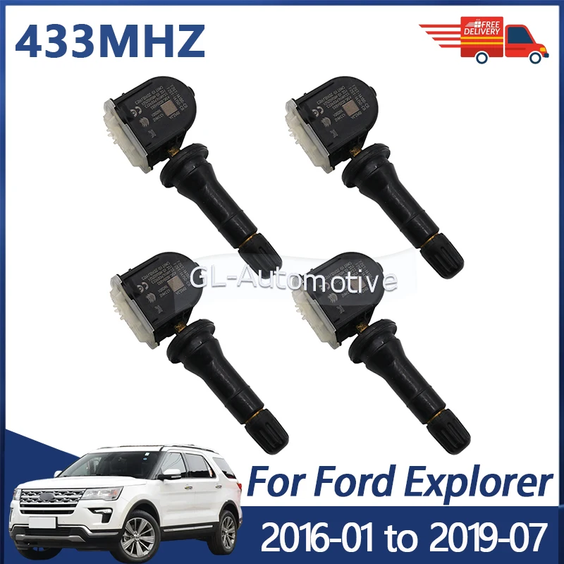 

433MHZ Tire Pressure Sensor For Ford Explorer 2016-2019 TPMS Sensor F2GT-1A180-CB 4PCS
