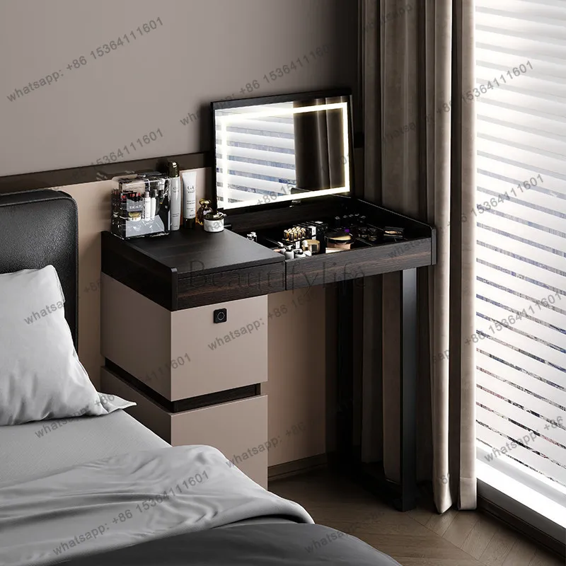 

Italian flip dresser safe integrated bedroom bedside locked makeup table