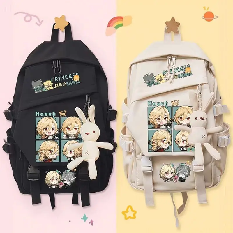 

Genshin Impact Kaeya Alhaithen Fan Merchandise Cute Cartoon Middle School Student Backpack Double Shoulder Bag For Girls ANI