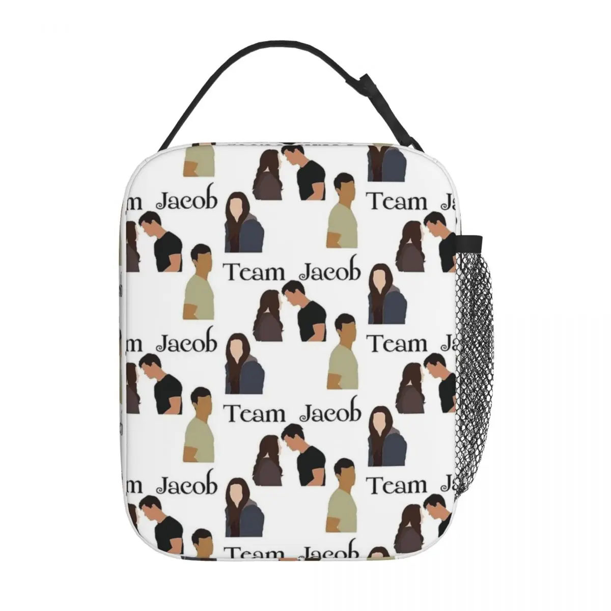 Team Jacob Twilight Insulated Lunch Bags Large Meal Container Thermal Bag Tote Lunch Box School Travel Bento Pouch