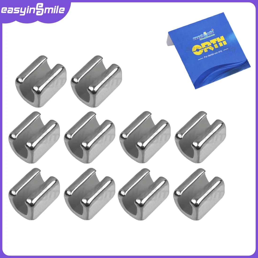 

10pcs/ Pack Dental Orthodontic Universal Crimpable Hooks Split Mini Stops Stainless Steel Fixed on the Arch Wires