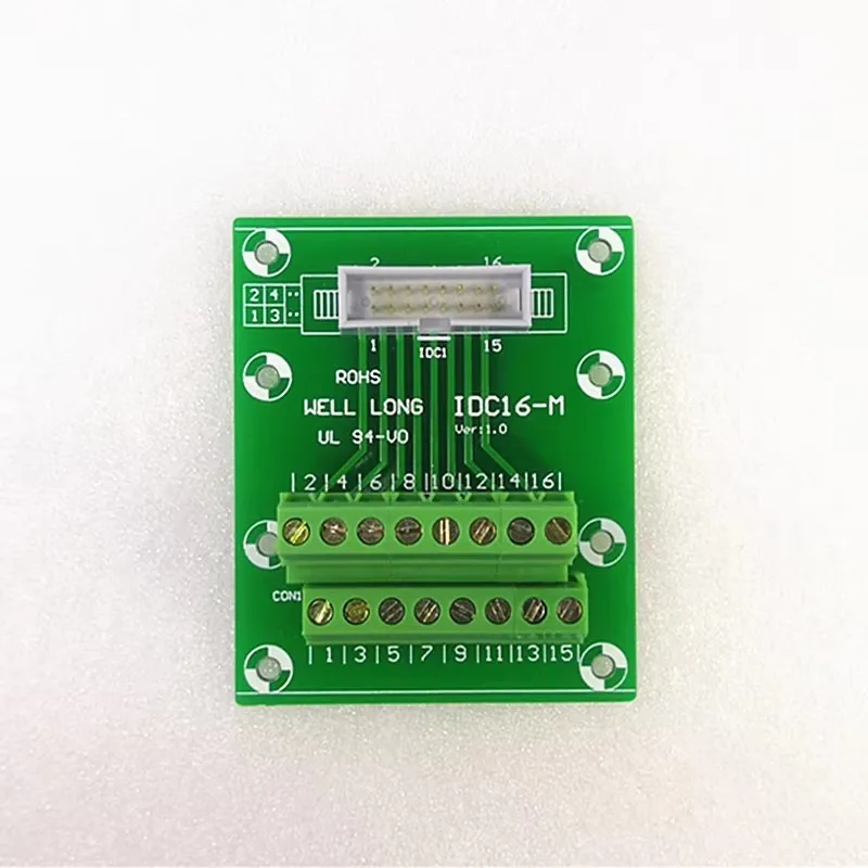2Pcs/Lot DC3 16P 2x8Pins Header Breakout Board, Terminal Block, Connector.