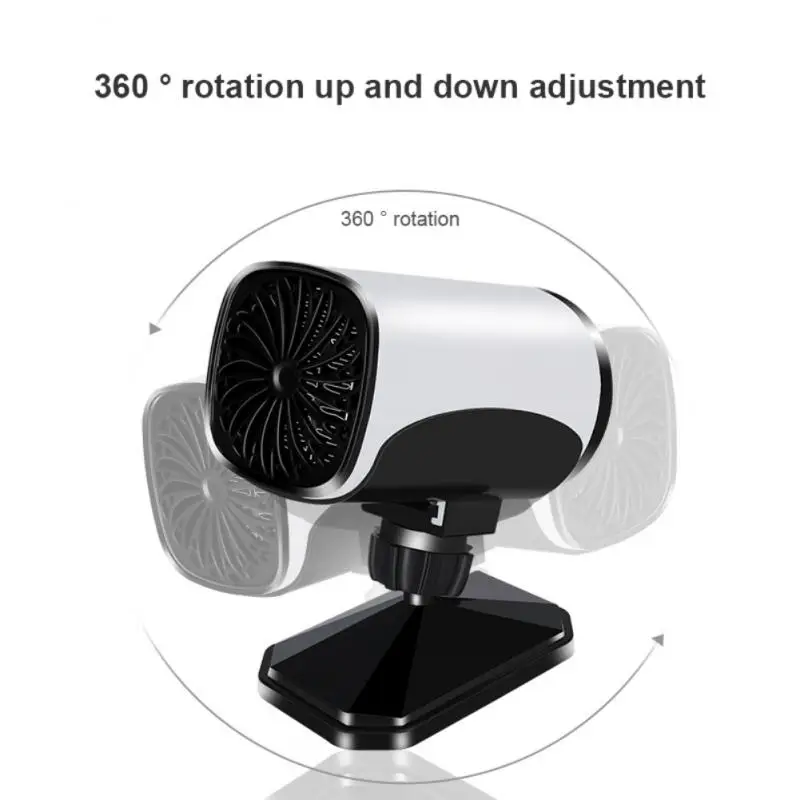 Electric Car Defroster Portable Inter Parts 12V Auxiliary Powerful Heater 360 Rotation Windshield Heating Air Conditioning