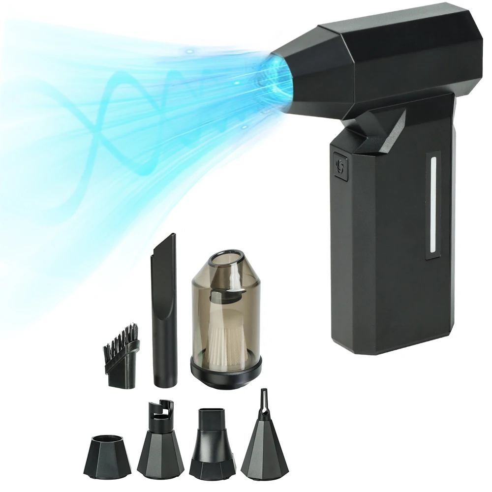 

Handheld Violent Fan 5 Wind Speed Adjustment Rechargeable 100000RPM Powerful Air Blower Vacuum Cleaner for Car/Home/Outdoor