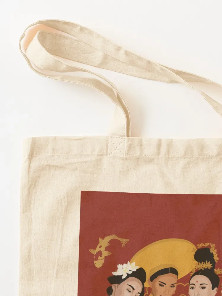 حقيبة حمل للاحتفال الآسيوي، حقيبة تسوق، حقائب للمتسوقين للنساء، حقيبة قماش كبيرة