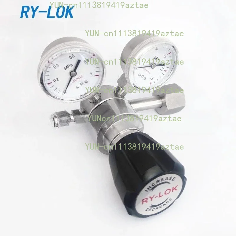 Stable 316L Stainless Steel Pressure Reducing Valve Gas Cylinder Primary High Pressure Regulator Helium Argon Ammonia Hydrogen P