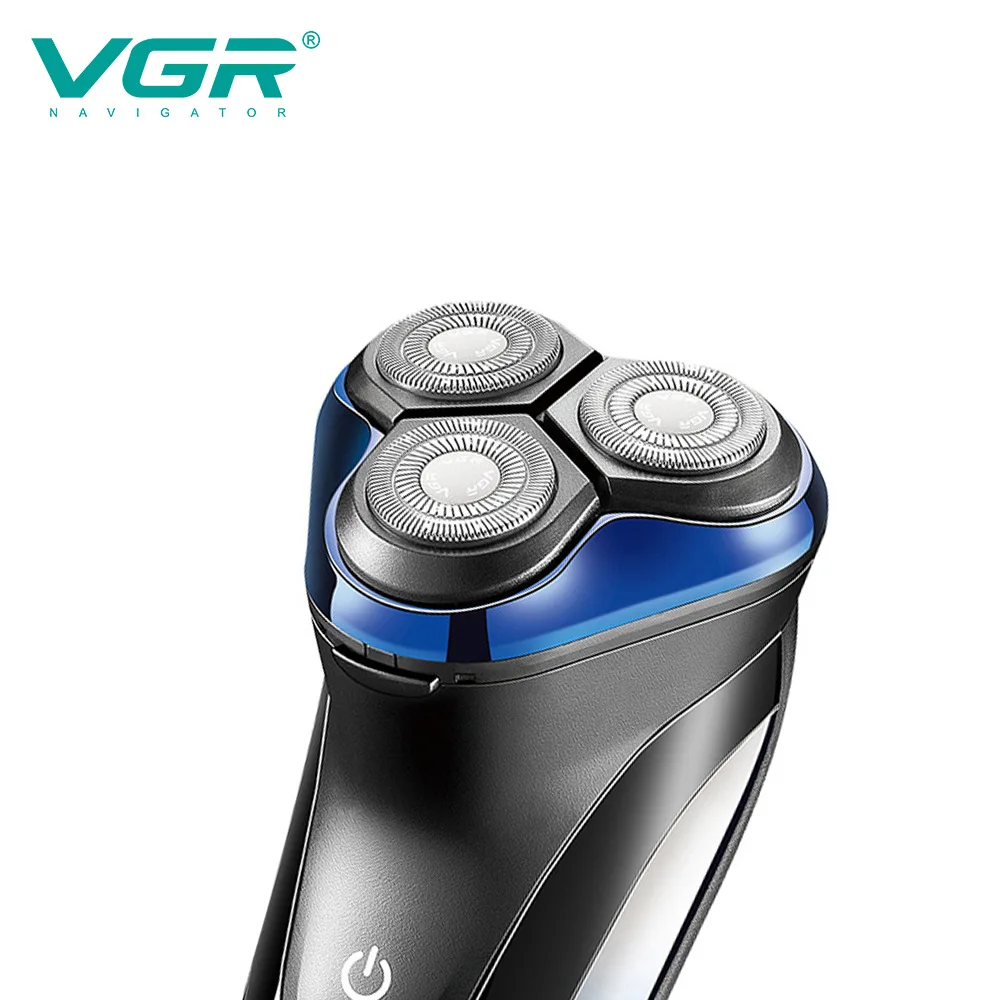 VGR Wet Dry Electric Shaver For Men Rotary Beard Electric Razor Shaving Machine Grooming Kit Rechargeable LCD Display