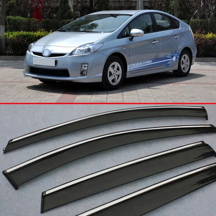 For Toyota Prius 2012-2015 Window Wind Deflector Visor Rain/Sun Guard Vent Car Accessories Stickers