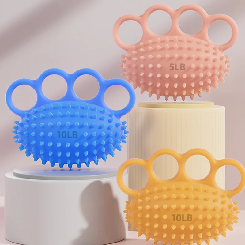Silicone Massage Grip Strengthener Ball Finger Gripper Strength Training Arm Rehabilitation Training Hedgehog Ball