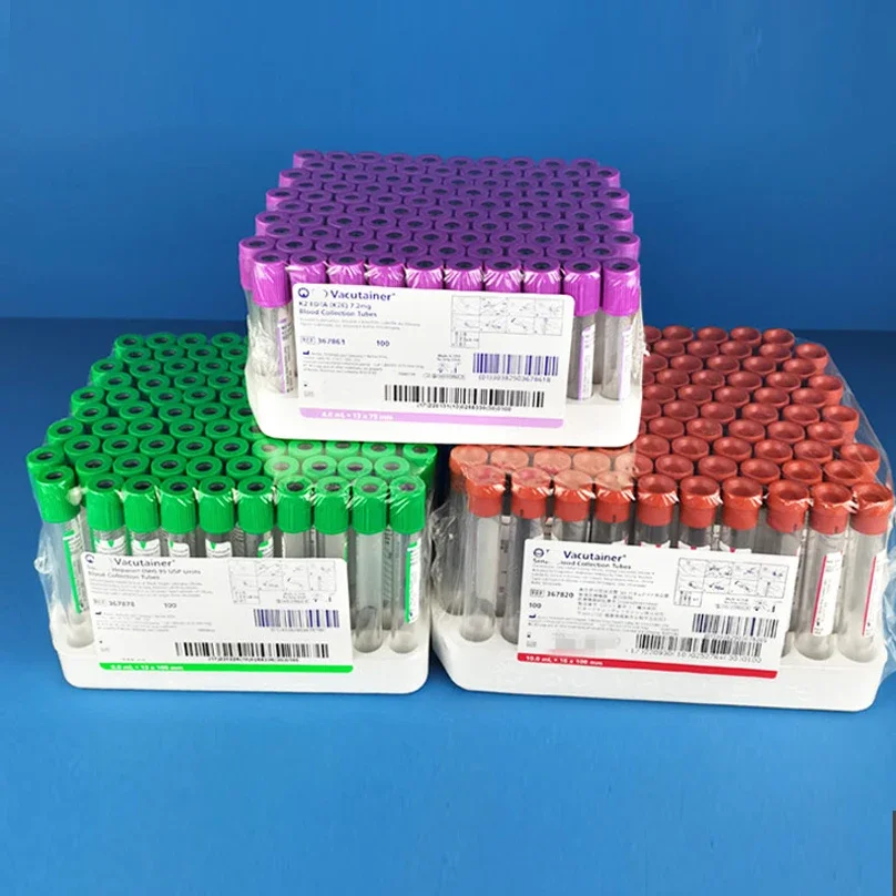 Disposable Test Tubes Vacuum Blood Collection Tube With Separation Gel/Coagulant Lab Blood Collecting EDTAK2 ACD Tubes 100Pcs