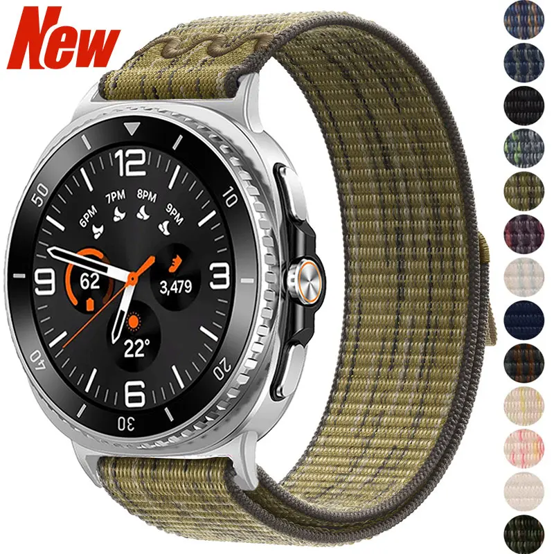 

Нейлоновый спортивный ремешок для Samsung Galaxy Watch 8 40, 44 мм, ремешок с застежкой-липучкой, браслет для Galaxy 8, классические аксессуары 46 мм