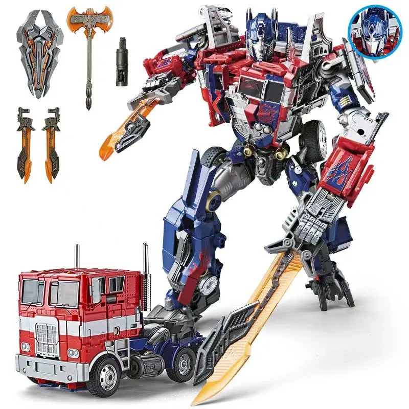Nueva transformación M-01 Commander versión oscura Golden Optimus Prime figura de acción modelo aleación Robot coche juguetes regalo de cumpleaños