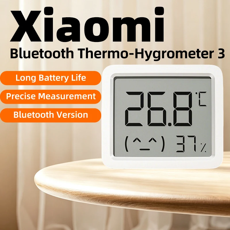 Xiaomi Mijia Smart Thermometer and Hygrometer 3Mini High Precision Mijia Bluetooth Ultra-Long Battery Life