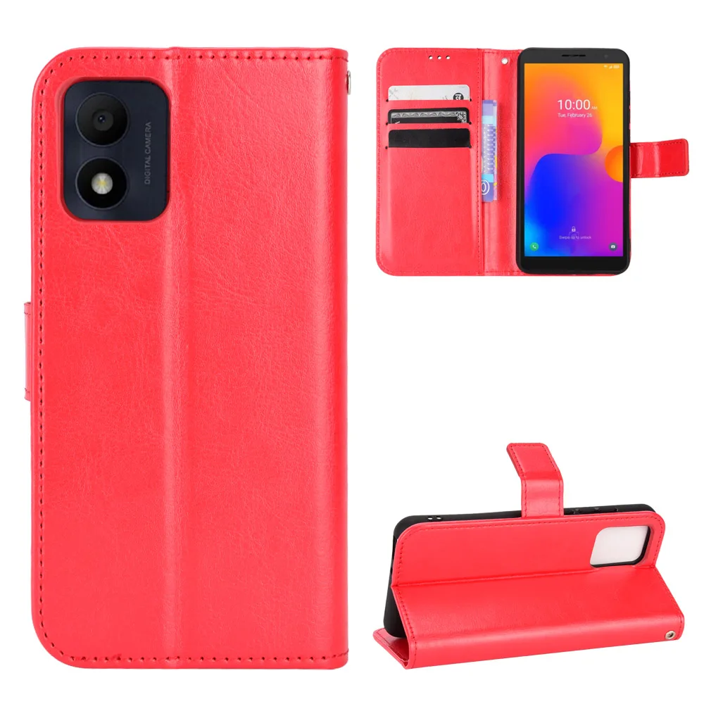 Fashion Wallet PU Leather Case Cover For TCL 303 Flip Protective Phone Back Shell Card Slot Holder For TCL 20R 5G/TCL 20 Pro