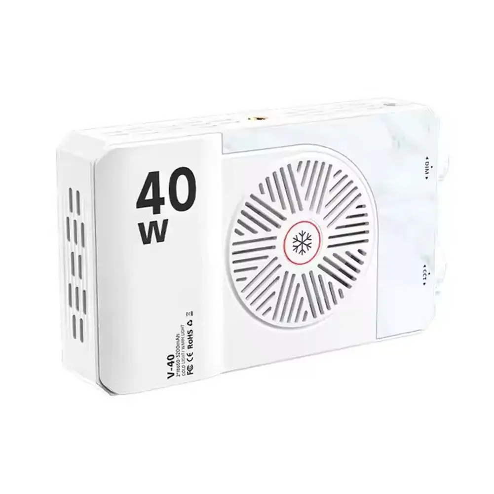 40W LED Camera Light 2500K-9000K Bi-Color 4400mAh Video Lamp Handle Portable Light Photography Light With CCT On Camera