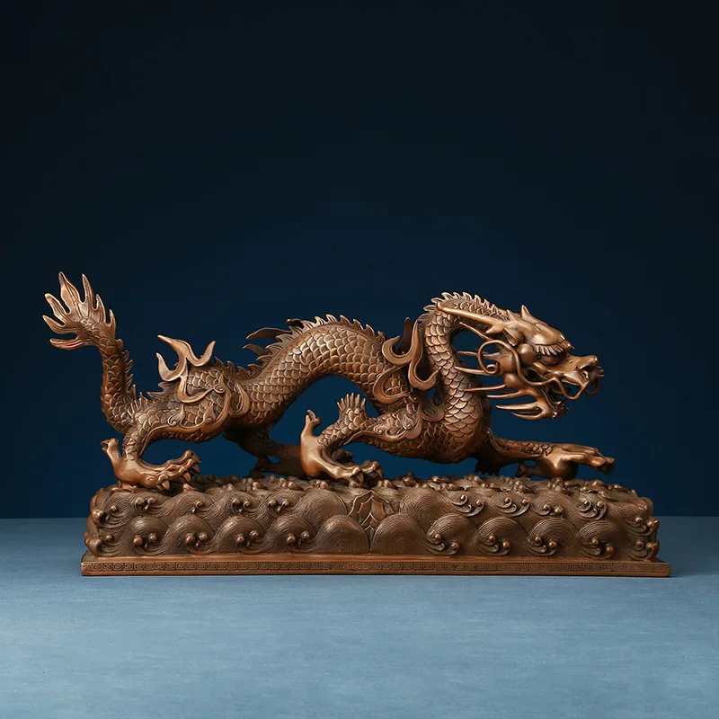 YFY  Copper Jiaolong Home Furnishing Office Copper Dragon Crafts Decoration - 2 pcs