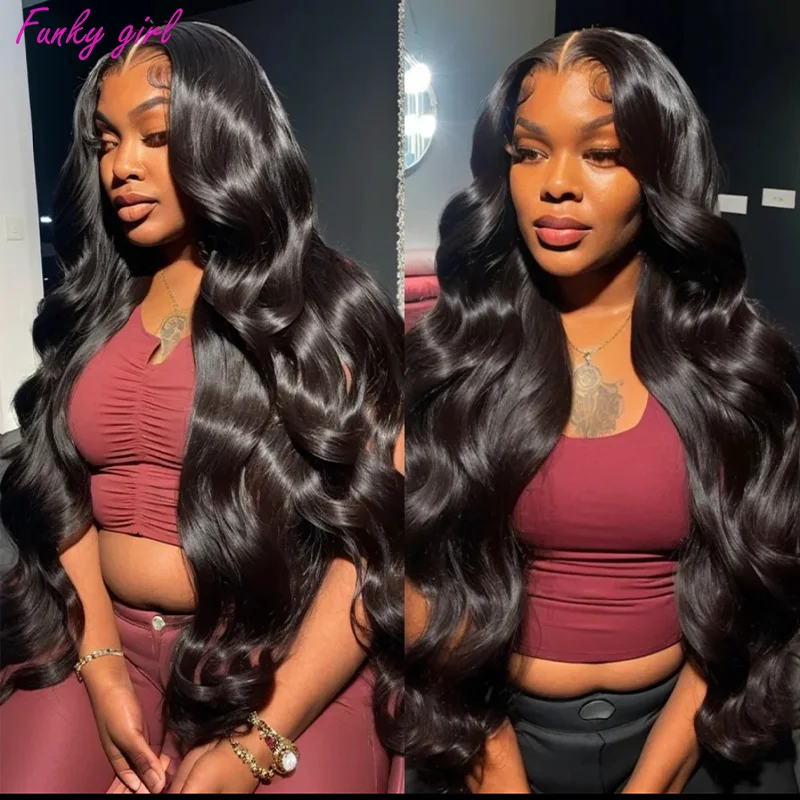 Brizilian Human Hair Body Wave Wigs 13x6 Transparent Lace Frontal 32 34inches 4x4 Lace Closure 100% Human Hair Wigs Pre Plucked