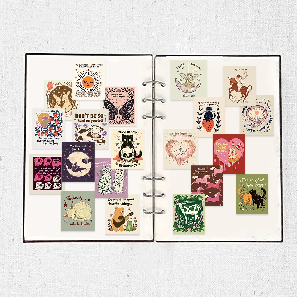 50/100PCS Whimsical Motivational Doodle Stickers, Inspirational Decals for Guitar Notebook Suitcase Phone Skateboard Helmet