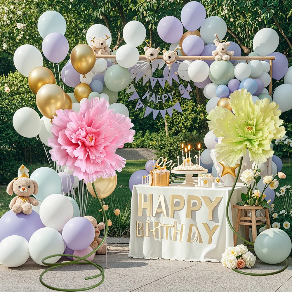 بولي كلوريد الفينيل الألومنيوم الأنابيب البلاستيكية انحناء زهرة القطب قاعدة الطريق زهرة القطب الزفاف الديكور حفلة عيد ميلاد خلفية الوقوف