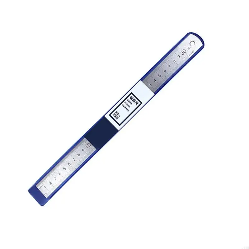 15/20/30cm Ruler Stainless Steel Ruler Metal Ruler with Scale for Teaching 24BB
