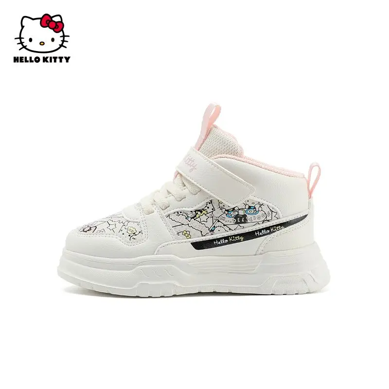 أحذية رياضية للأطفال بنمط Hello Kittys أحذية رياضية عصرية متعددة الاستخدامات لجميع المواسم أحذية مشي كاجوال مسطحة أحذية لوحية #5