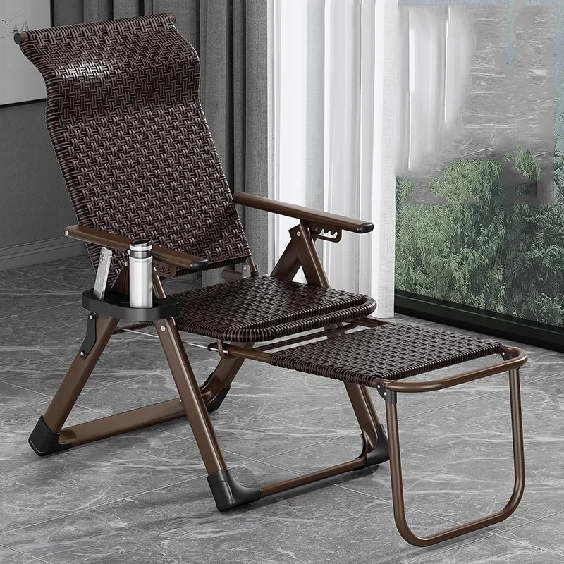 Sedia da campeggio reclinabile in Rattan da pesca Patio abbronzatura Designer terrazza Lounge Chair nuoto comodi mobili Sillas De Playa