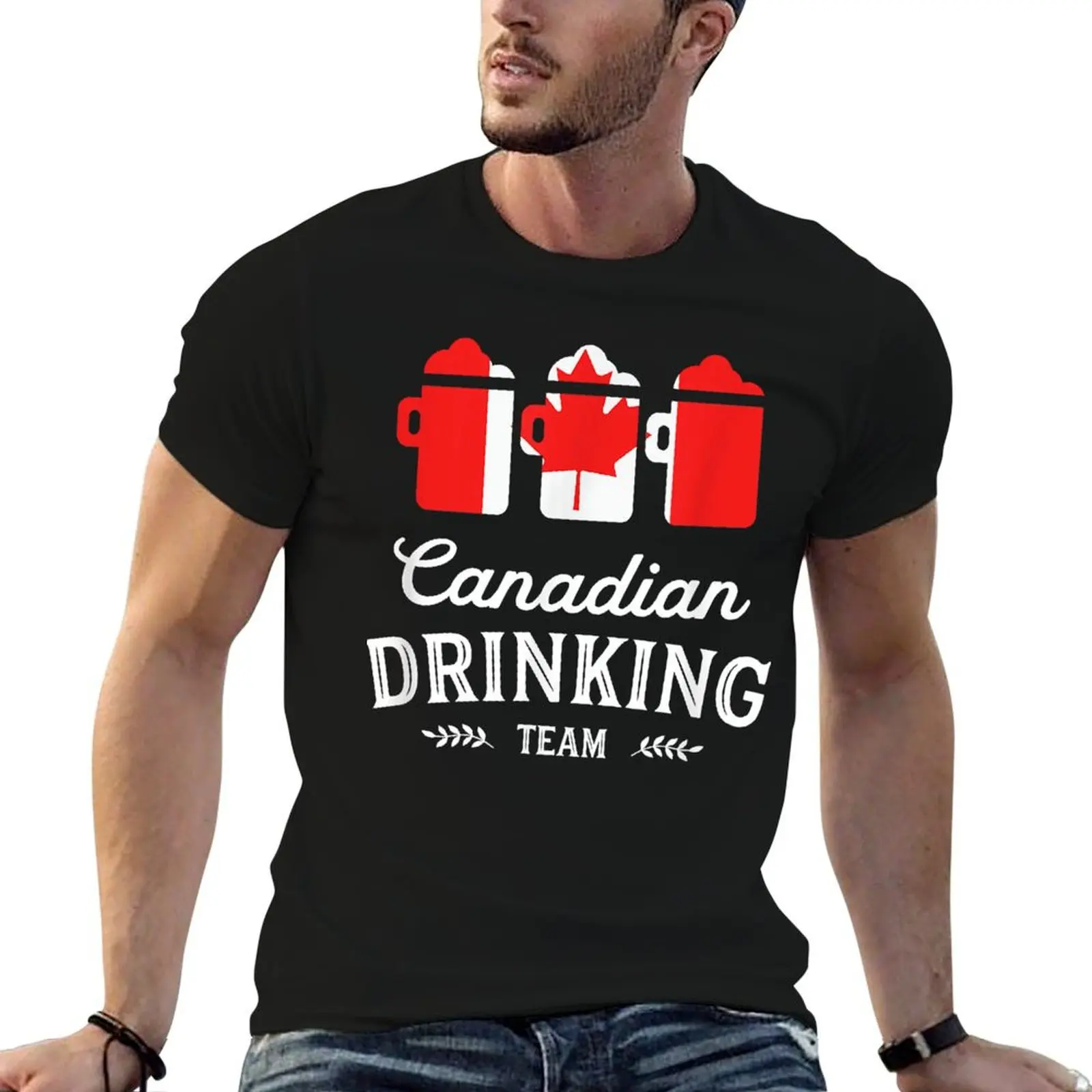 

Beer Canada Drinking Team Casual T-Shirt man t shirt luxury t shirt man casual T-Shirt