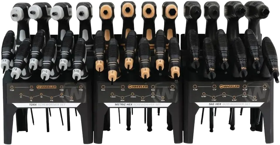 

Набор из 30 предметов: шестигранные и Torx ключи SAE/метрические с P-образной рукояткой для ремонта оружия, восстановления и обслуживания, черные, желтые, серые