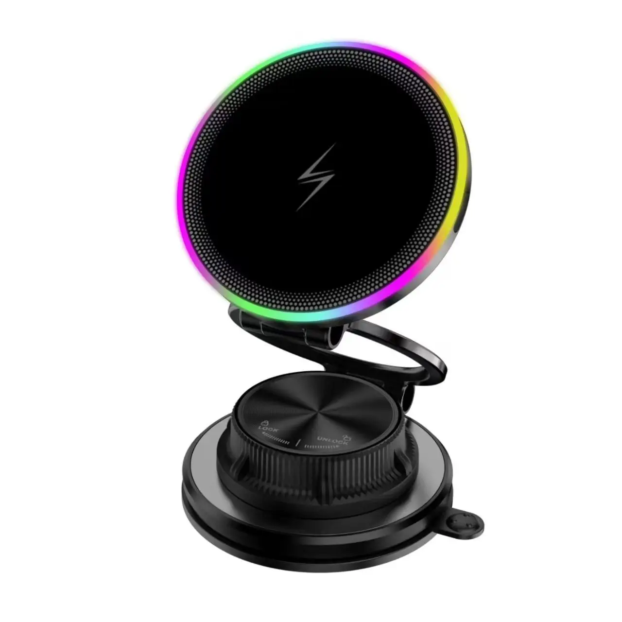 15W vacuümzuiging magnetische draadloze oplader autotelefoonhouder 360 graden draaibaar compatibel met smartphones voor iPhone