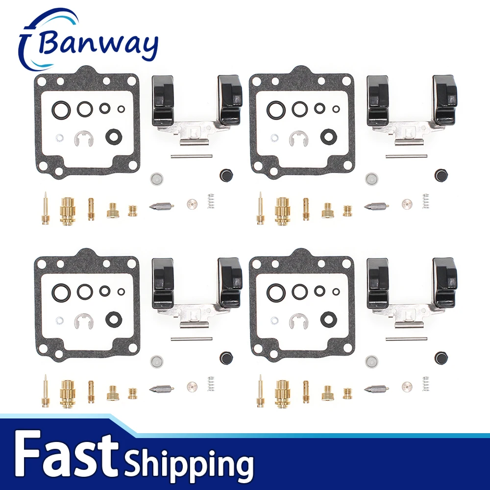

4 Sets For Suzuki GS750 GS750E GS750L GS750T 1980-1983 Carburetor Repair Kit Carb Rebuild Set With Float Gasket