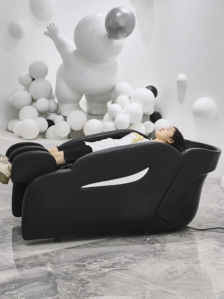 Full-automatic massage shampoo bed with head therapy fumigation and water circulation