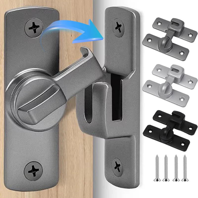 

90 Degree Barn Door Latch Stainless Steel Cabinet Drawers Locks Window Door Latches Bolt Hooks Sliding Gate Buckles Hardware