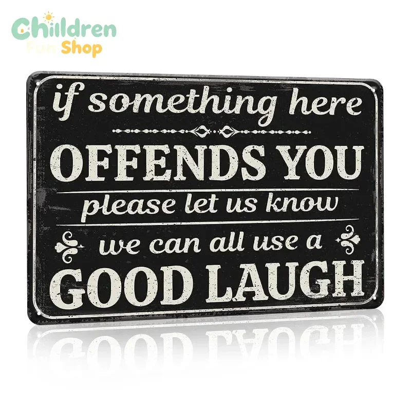 Humorous Retro Decorative Metal Sign, 