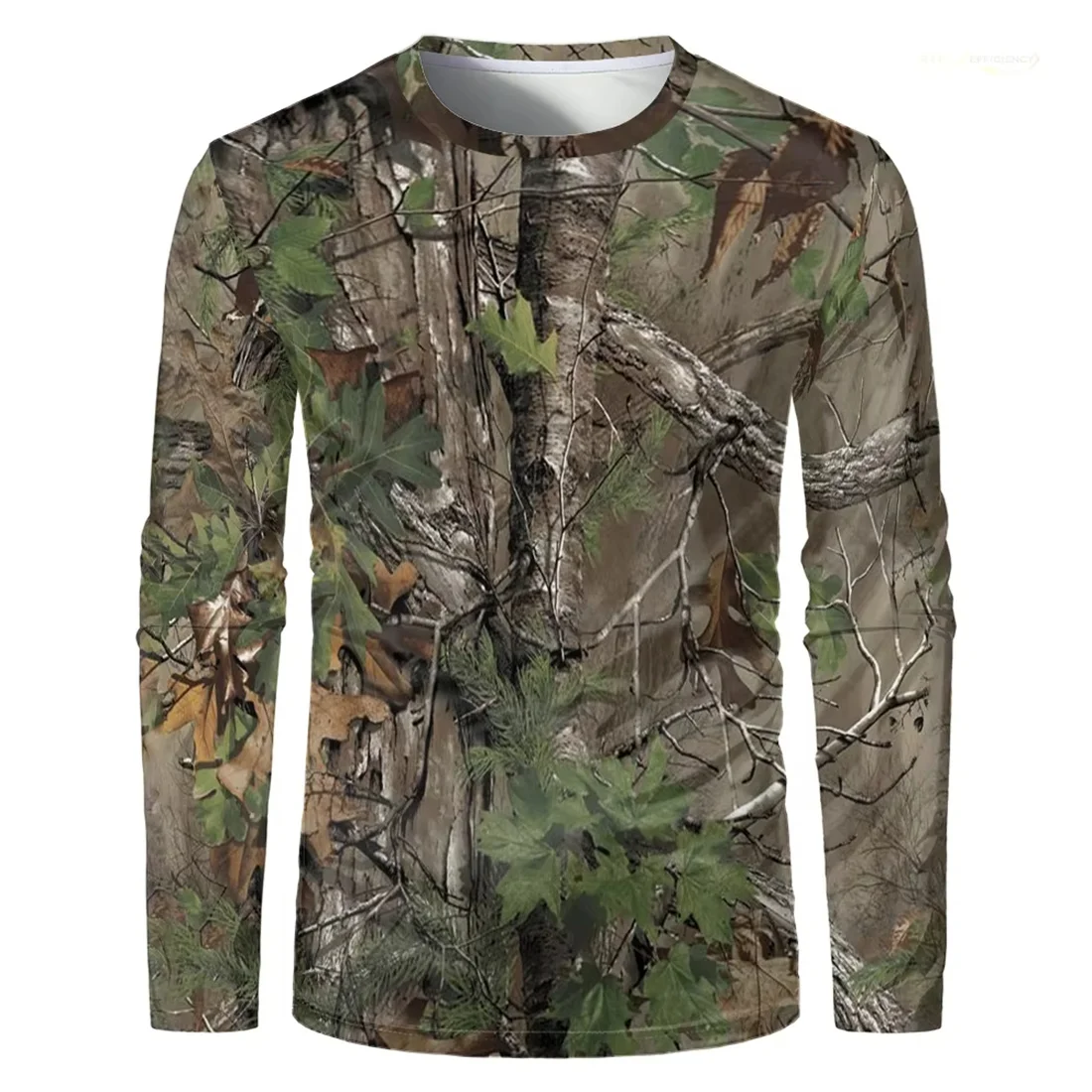 O-Neck Long Sleeve Shirts Casual Oversized Tops Trend Streetwear Men Clothing Camouflage Hunting 3D Print Autumn T-Shirts Men