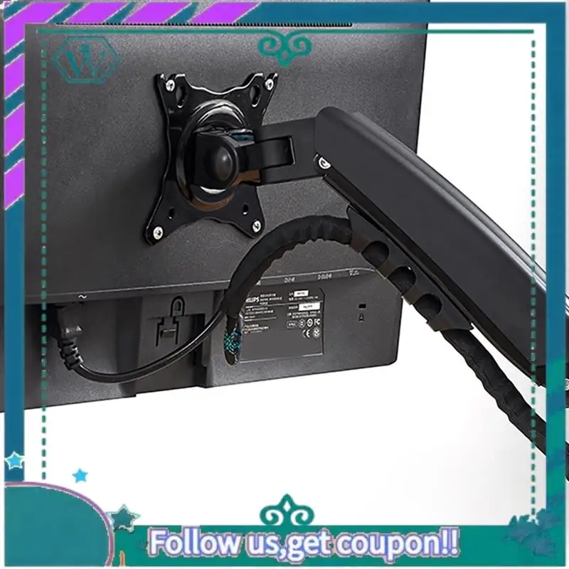 

Upgraded F80 Spring Monitor Arm 17-32" LCD LED Monitor Holder Mount Arm Full Motion Display Stand Loading 2-9 Kgs A
