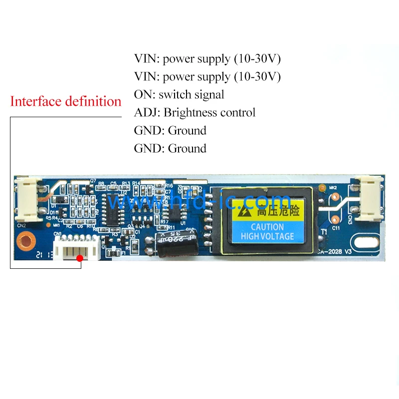 Avt-2028 universal LCD CCFL inverter panel 15-22inch 2 lamps driver board voltage10-30V Led backlight driver board