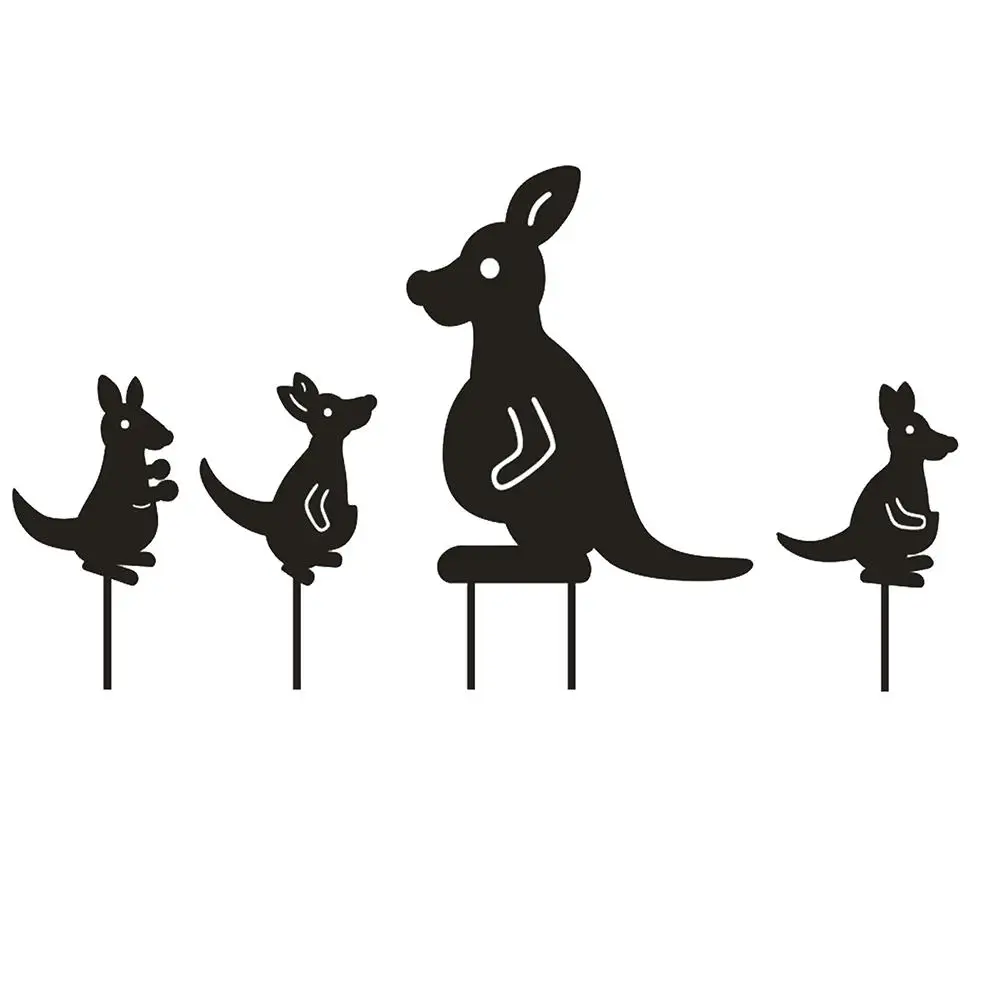 

Hollow Kangaroo Iron Ornament Garden Yard Plant Outdoor Courtyard Hollow Kangaroo Decors Lawn Animal Statues Decoration