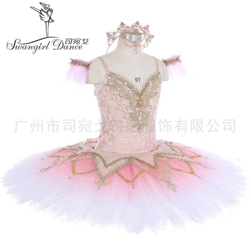 Pink Fairy Doll Variation Ballet Tutu For Girls YAGP Competition Professional Ballet Costumes Dress BT4191